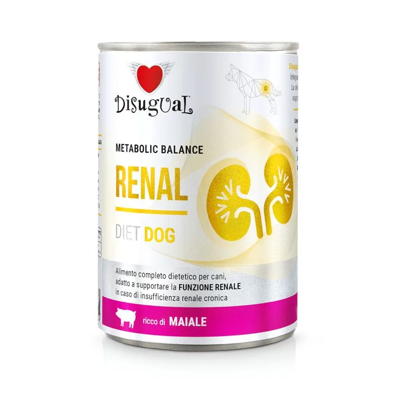 Disugual Metabolic Balance Renal umido cane (Set %: 24 x 400 g Maiale)