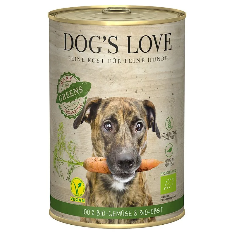 Dog's Love Bio Vegan 6 x 400 g Umido per cane (Greens)