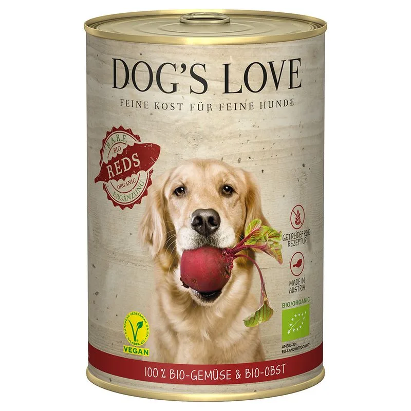 Dog's Love Bio Vegan 6 x 400 g Umido per cane (Reds)