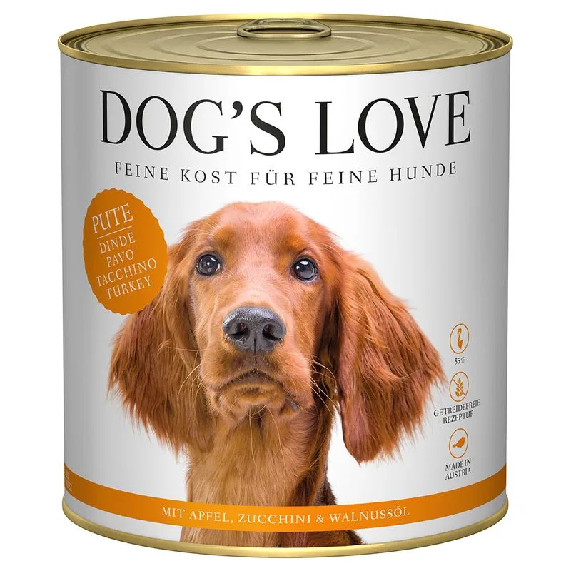 Dog´s Love Adult 6 x 800 g (Tacchino)
