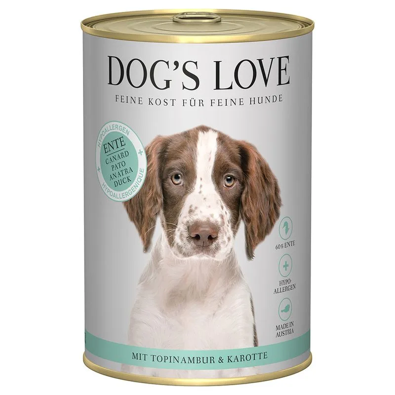 Dog´s Love Ipoallergenico 6 x 400 g Alimento umido per cane (Anatra)