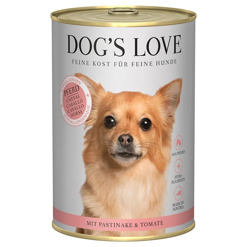 Dog´s Love Ipoallergenico 6 x 400 g Alimento umido per cane (Cavallo)