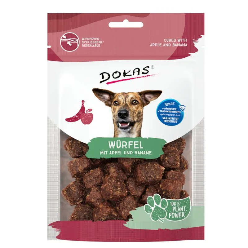 Dokas Dadini con mela e banana Snack per cane (Set %: 8 x 105 g)