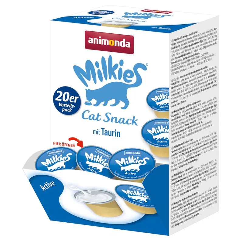 animonda Milkies Multipack Snack per gatto (Set %: Active 60 x 15 g)