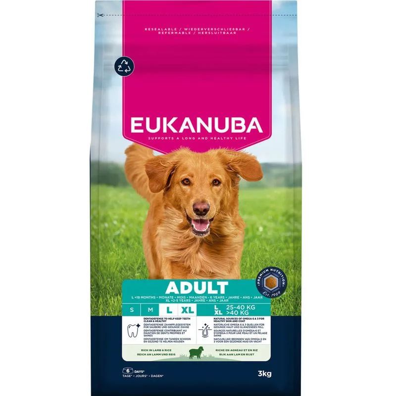 Eukanuba Premium Nutrition Adult Large & Giant Breed Agnello & Riso (Set %: 2 x 3 kg)