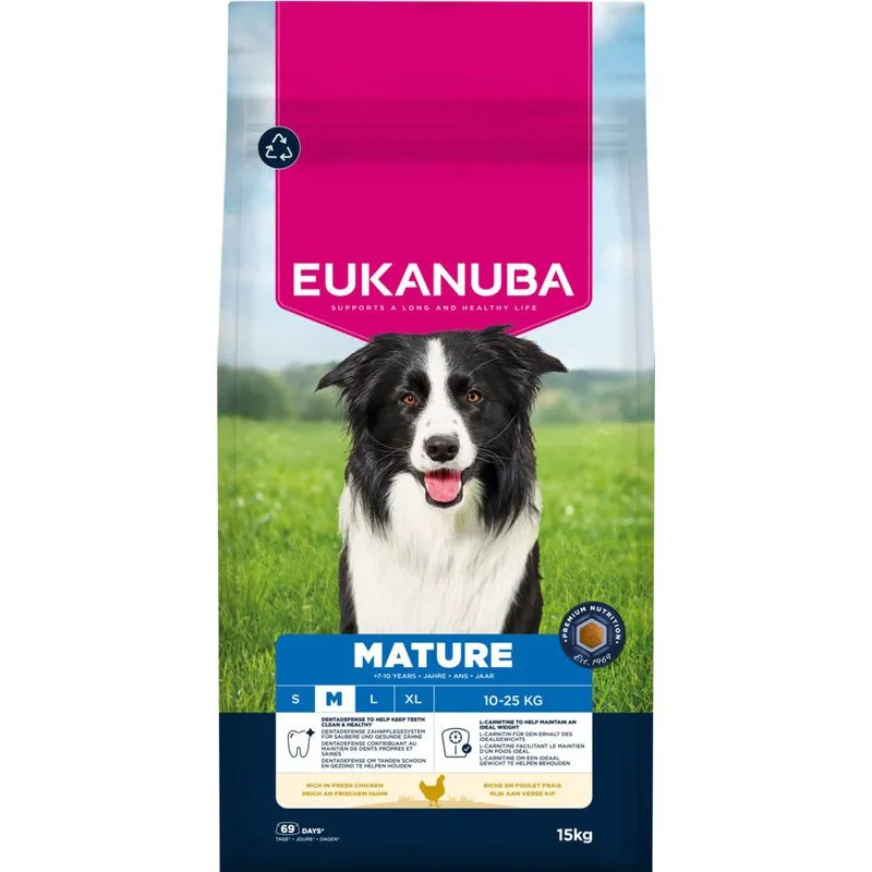 Eukanuba Premium Nutrition Mature Medium Breed Pollo (Set %: 2 x 15 kg)