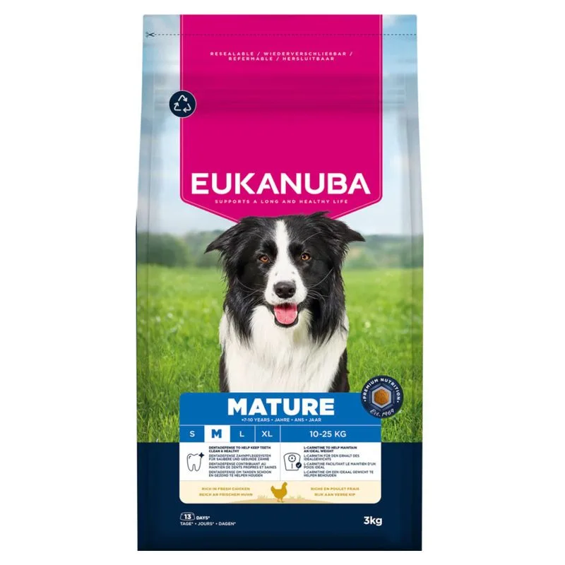 Eukanuba Premium Nutrition Mature Medium Breed Pollo (Set %: 2 x 3 kg)