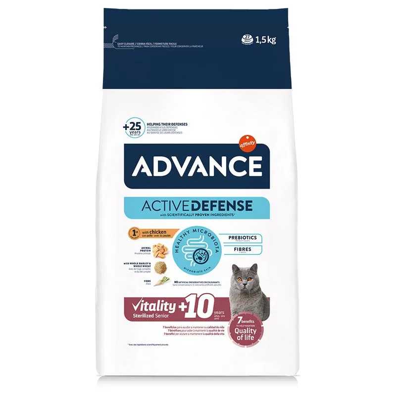 Advance Sterilized Senior +10 Pollo Crocchette per gatto (Set %: 2 x 1,5 kg)
