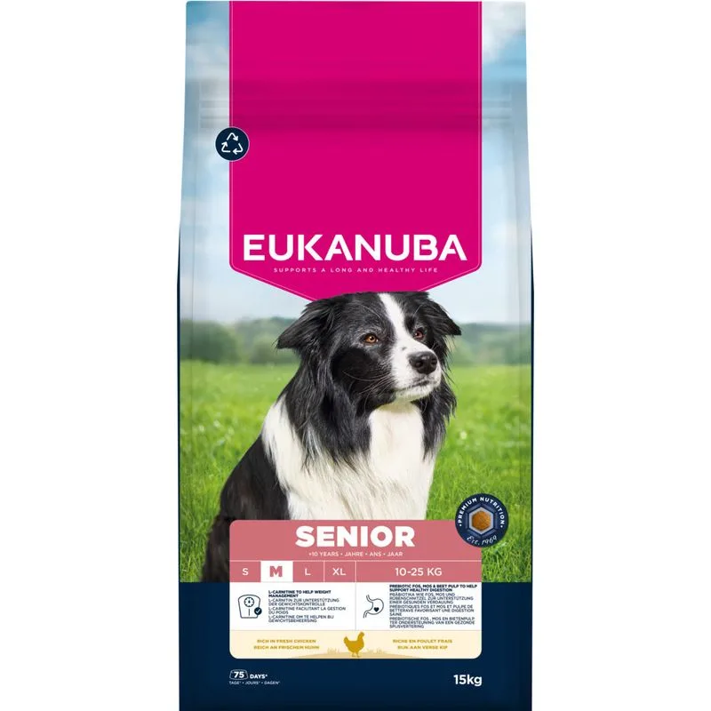 Eukanuba Premium Nutrition Senior Medium Breed Pollo (Set %: 2 x 15 kg)