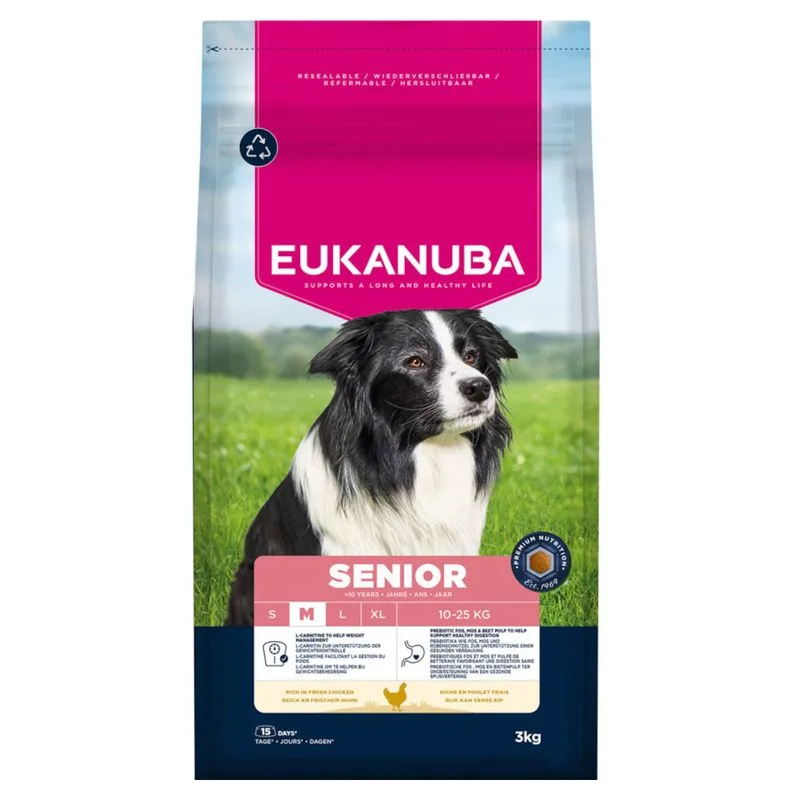 Eukanuba Premium Nutrition Senior Medium Breed Pollo (Set %: 2 x 3 kg)