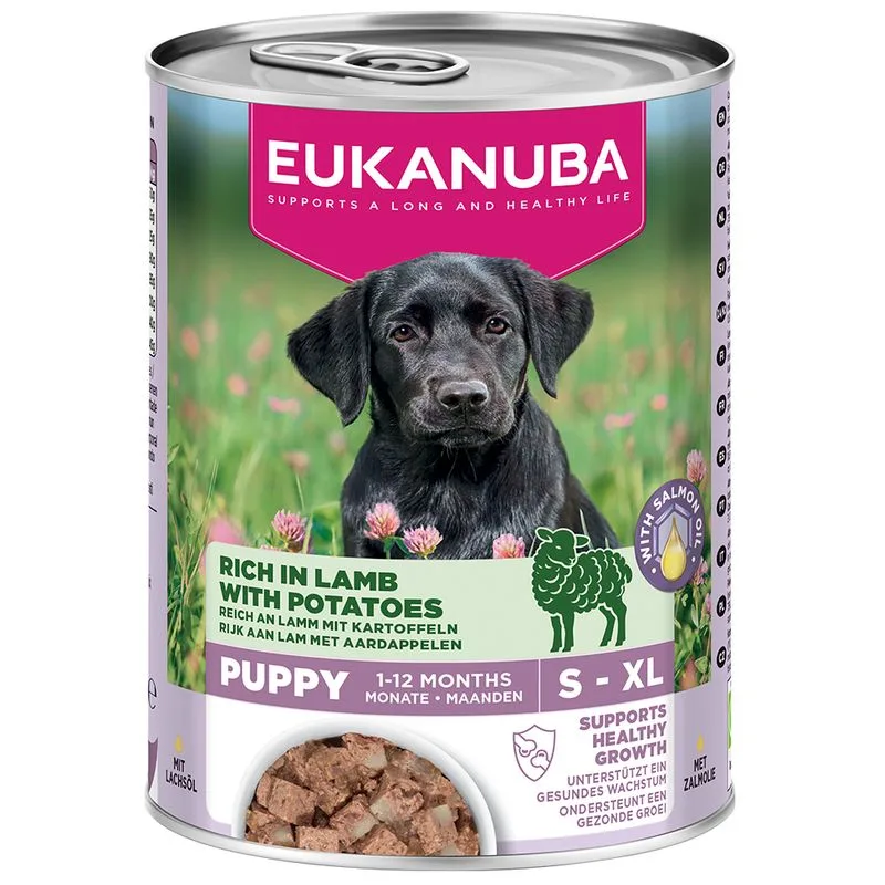 Eukanuba Puppy Ricco di Agnello con Patate (Set %: 48 x 400 g)