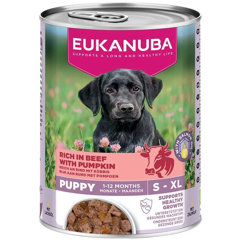 Eukanuba Puppy Ricco di Manzo con Zucca (Set %: 48 x 400 g)