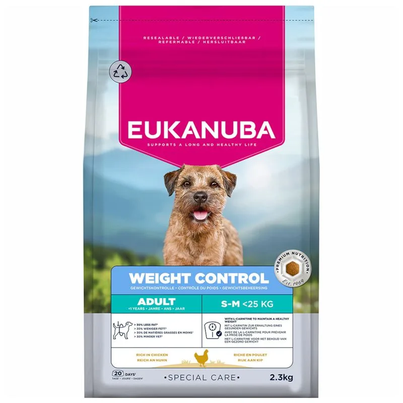 Eukanuba Special Care Weight Control Adult Small/Medium (Set %: 2 x 2,3 kg)