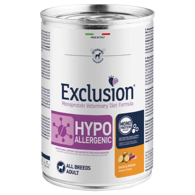 Exclusion Diet Hypoallergenic 24 x 400 g (Anatra & Patate)