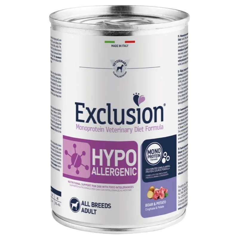 Exclusion Diet Hypoallergenic 24 x 400 g (Cinghiale & Patate)