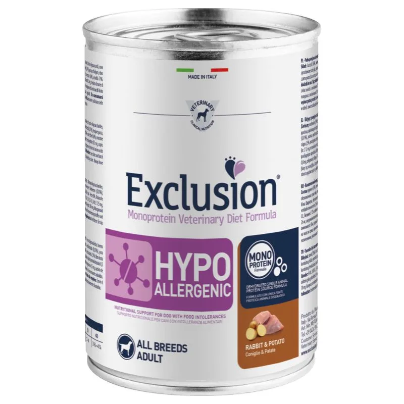 Exclusion Diet Hypoallergenic 24 x 400 g (Coniglio & Patate)