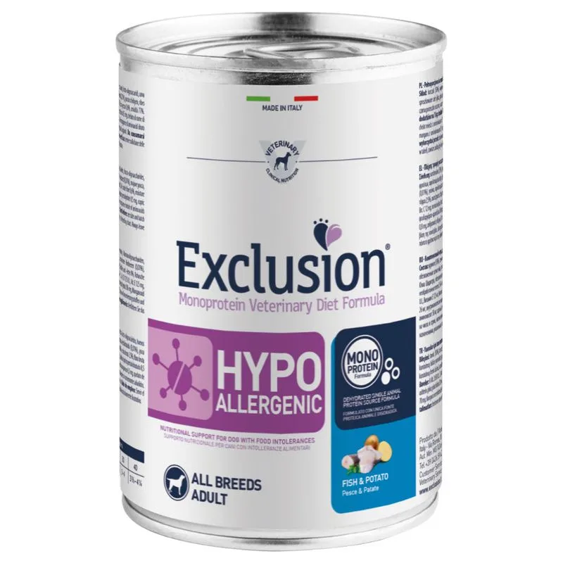 Exclusion Diet Hypoallergenic 24 x 400 g (Pesce & Patate)