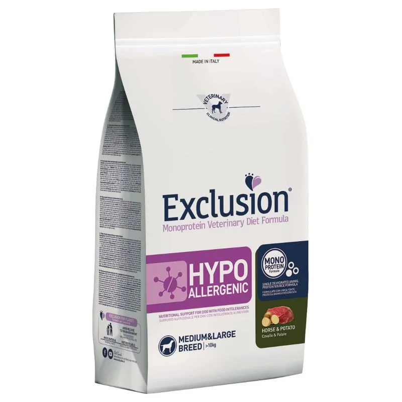 Multipack risparmio! 2 x 12 kg Exclusion Diet Crocchette per cani (Hypoallergenic Cavallo & Patate)