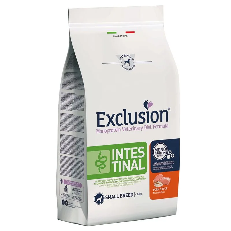 Exclusion Diet Intestinal Small Breed Maiale & Riso Crocchette cani (Set %: 2 x 7 kg)