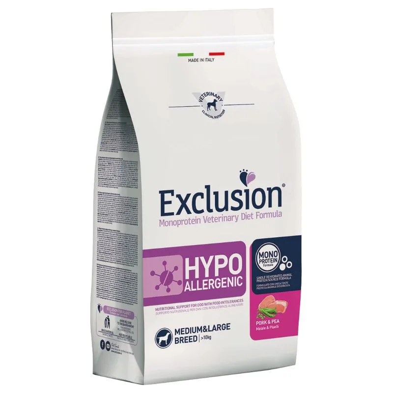 Multipack risparmio! 2 x 12 kg Exclusion Diet Crocchette per cani (Hypoallergenic Maiale & Piselli)