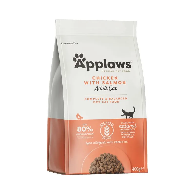 Applaws Adult Petto di pollo con Salmone Crocchette per gatto (400 g)