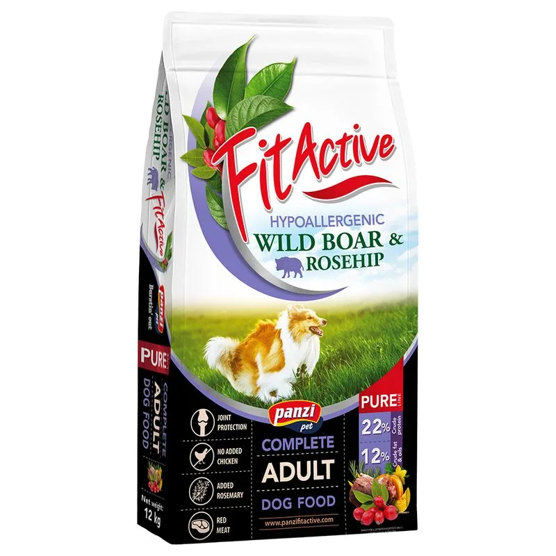 FitActive Pure Hypoallergenic Cinghiale e rosa canina (Set %:  2 x 12 kg)