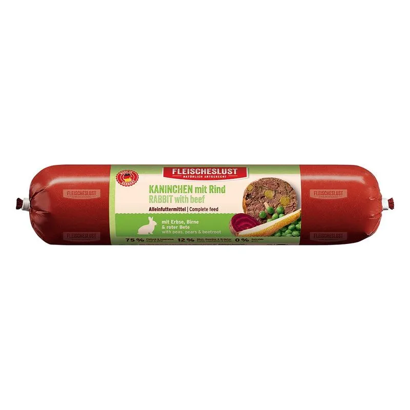 Fleischeslust Classic 6 x 800 g (Coniglio con Manzo, Piselli, Pera e Barbabietola)