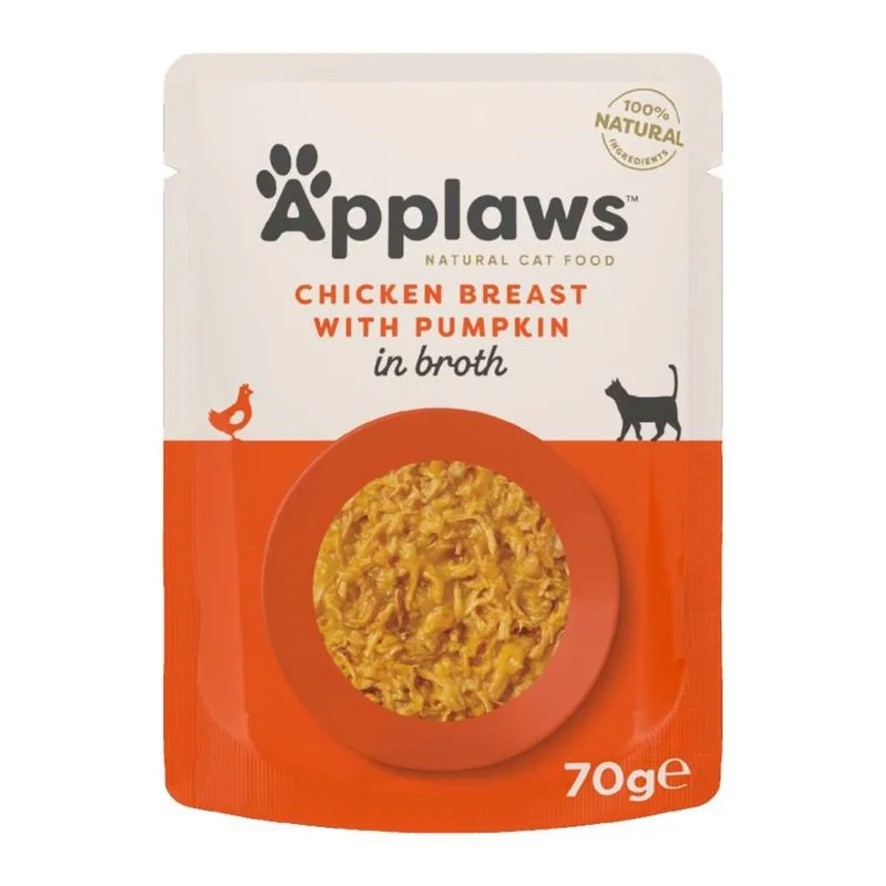 Applaws Buste in Brodo 24 x 70 g (Pollo con Zucca)