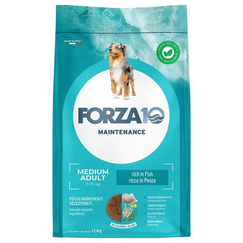 Multipack risparmio! 2 x Forza10 Maintenance Dog Crocchette cane (2 x 12 kg Medium Adult Pesce)