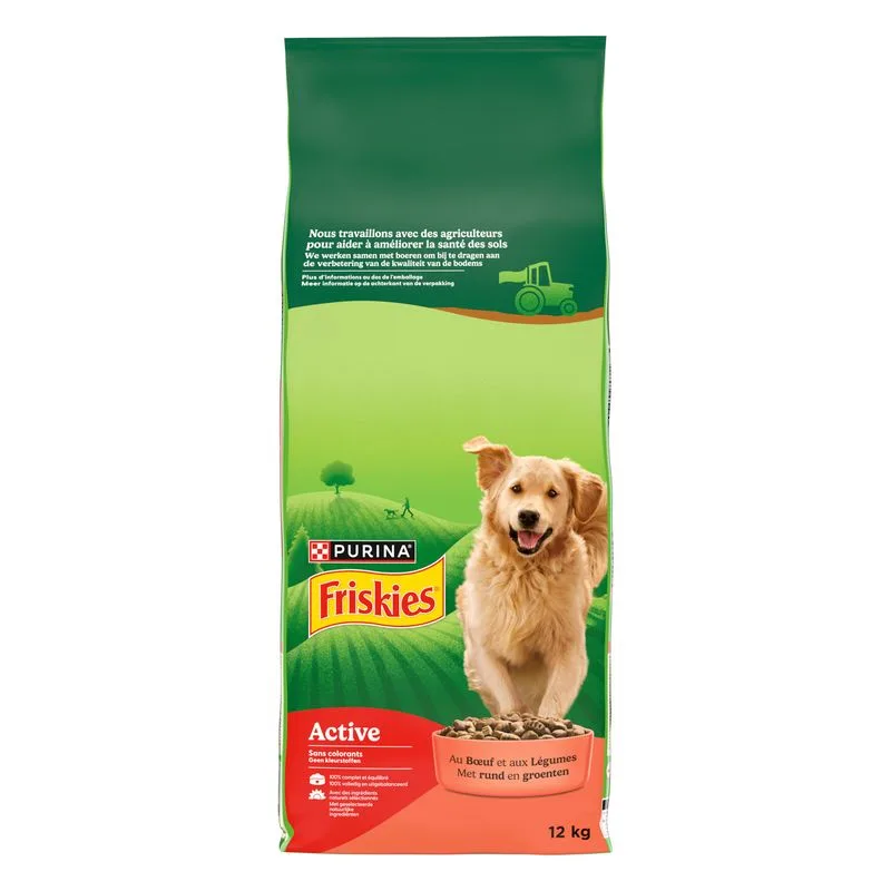 PURINA Friskies Adult Active con Manzo (Set %: 2 x 12 kg)
