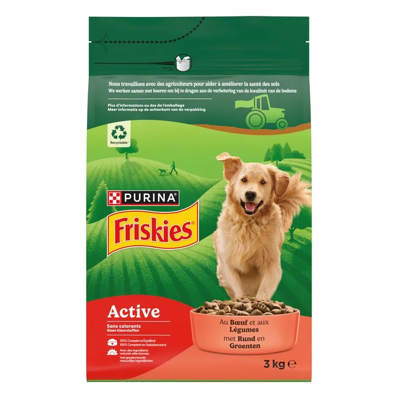 PURINA Friskies Adult Active con Manzo (Set %: 3 x 3 kg)