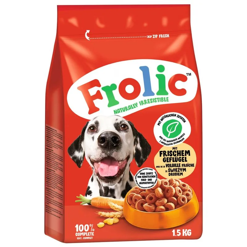 Frolic con Pollame, Verdure e Riso Crocchette cane (6 kg (4 x 1,5 kg))