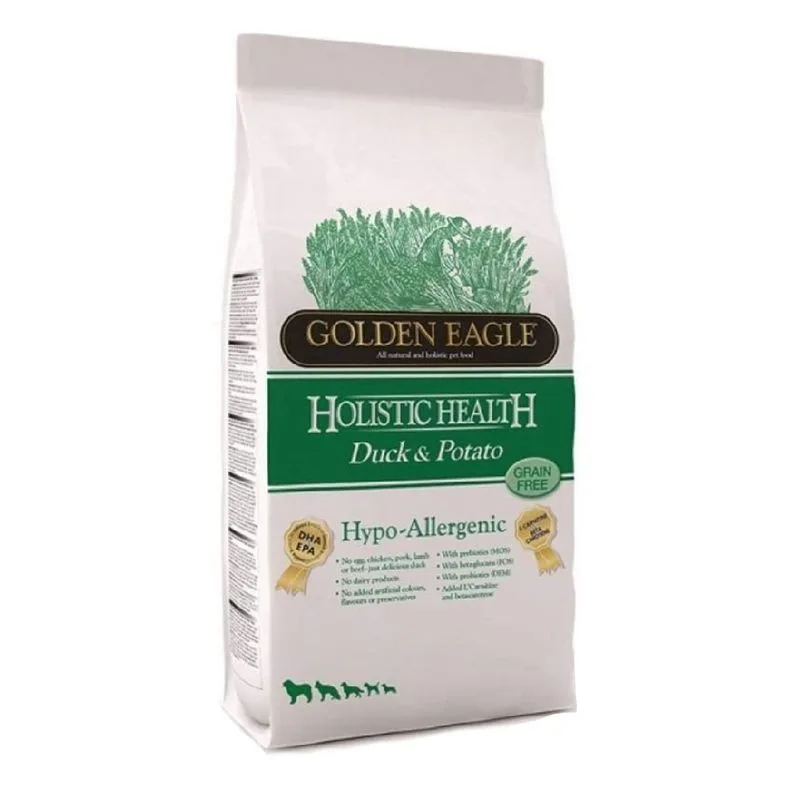 Set risparmio! 2 x Golden Eagle Crocchette per cani (2 x 10 kg Hypo-Allergenic Anatra e Patate Senza cereali)