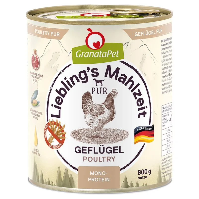 GranataPet Liebling's Mahlzeit PURO 12 x 800 g (Pollame)