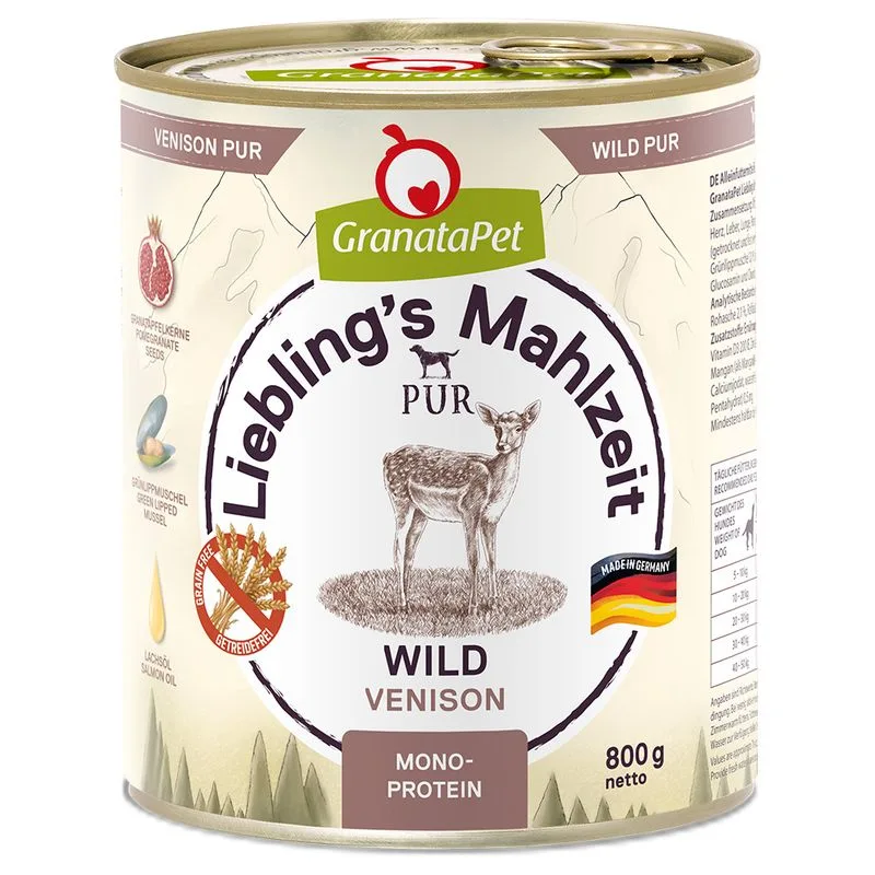 GranataPet Liebling's Mahlzeit PURO 12 x 800 g (Selvaggina)
