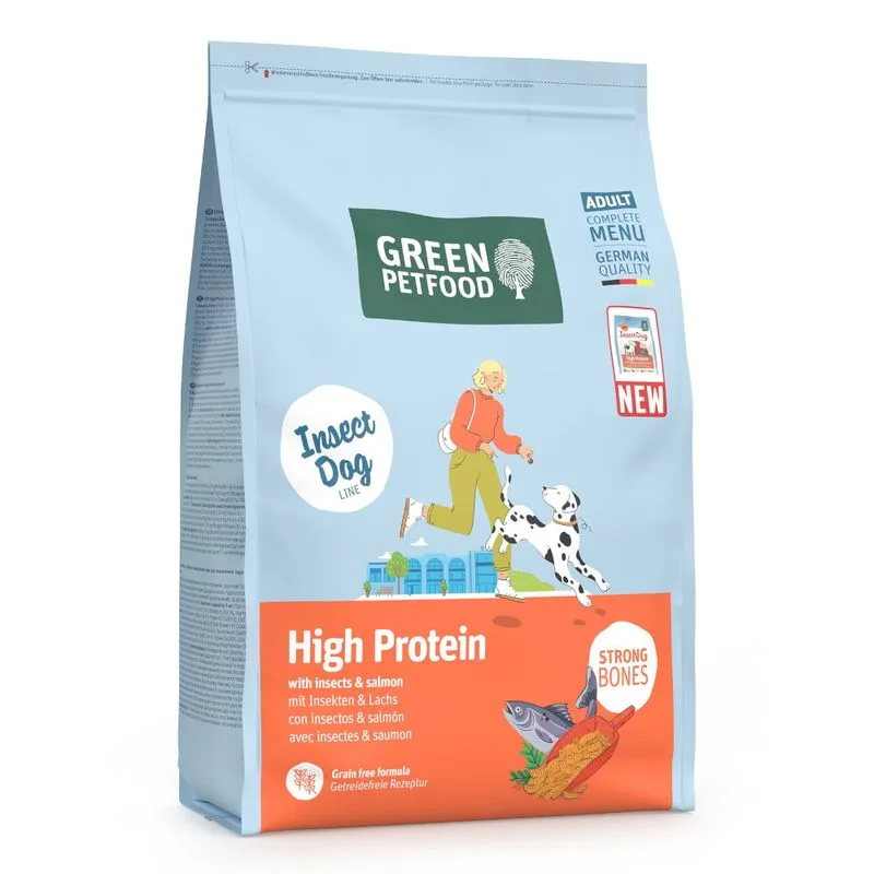 Green Petfood High Protein con Insetti & Salmone (3 kg)