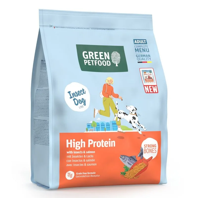 Green Petfood High Protein con Insetti & Salmone (900 g)