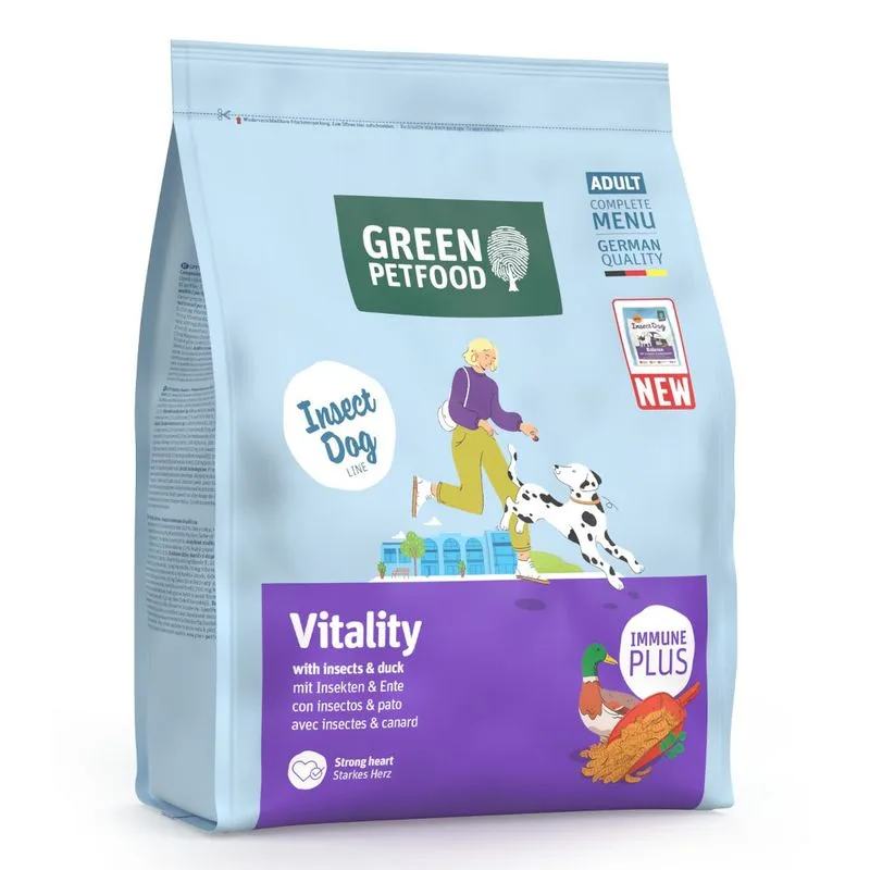 Green Petfood Vitality con Insetti & Anatra (900 g)