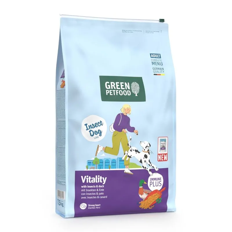 Green Petfood Vitality con Insetti & Anatra (Set %: 2 x 7,5 kg)
