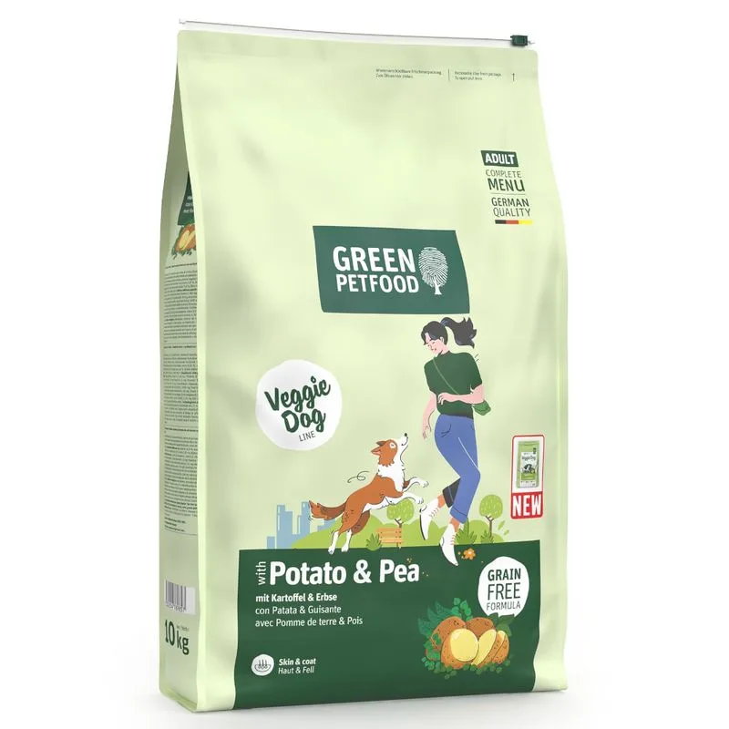 Green Petfood con Patate & Piselli (Set %: 2 x 10 kg)