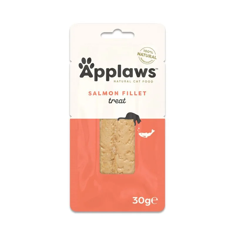 Applaws Filetto di salmone Snack per gatti (Set %: 3 x 30 g)