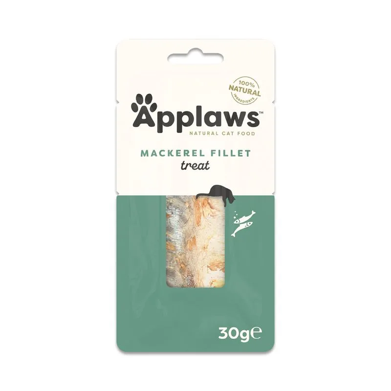 Applaws Filetto di sgombro Snack per gatti (Set %: 6 x 30 g)