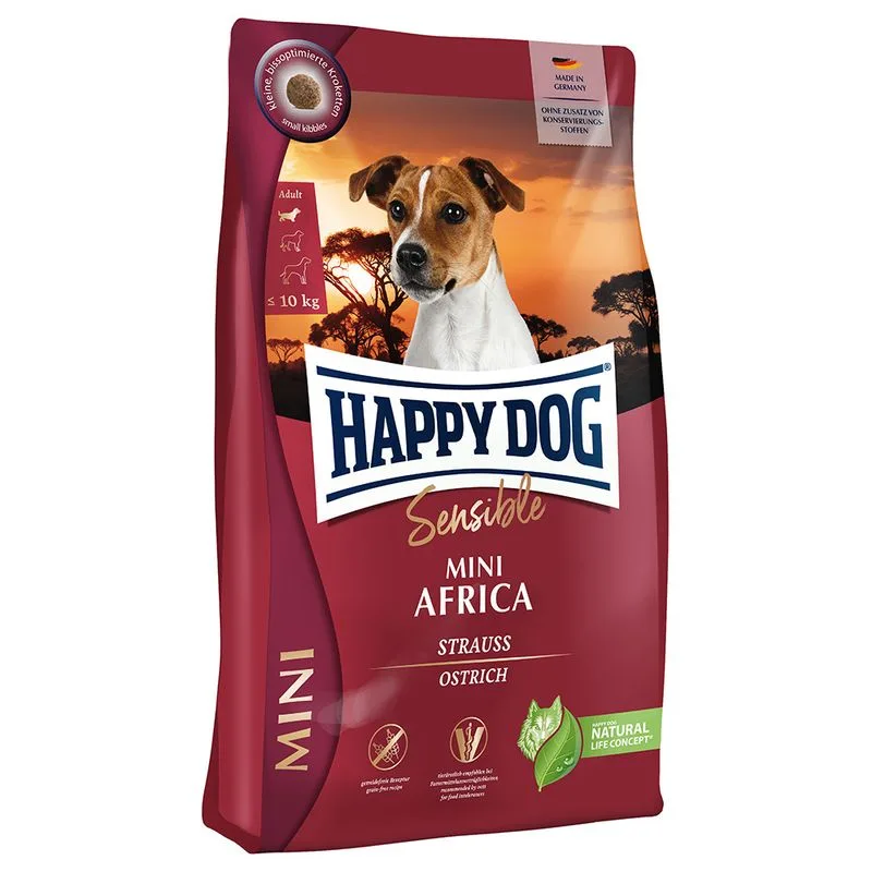Happy Dog Sensible Mini Africa Crocchette per cane (Set %: 2 x 4 kg)