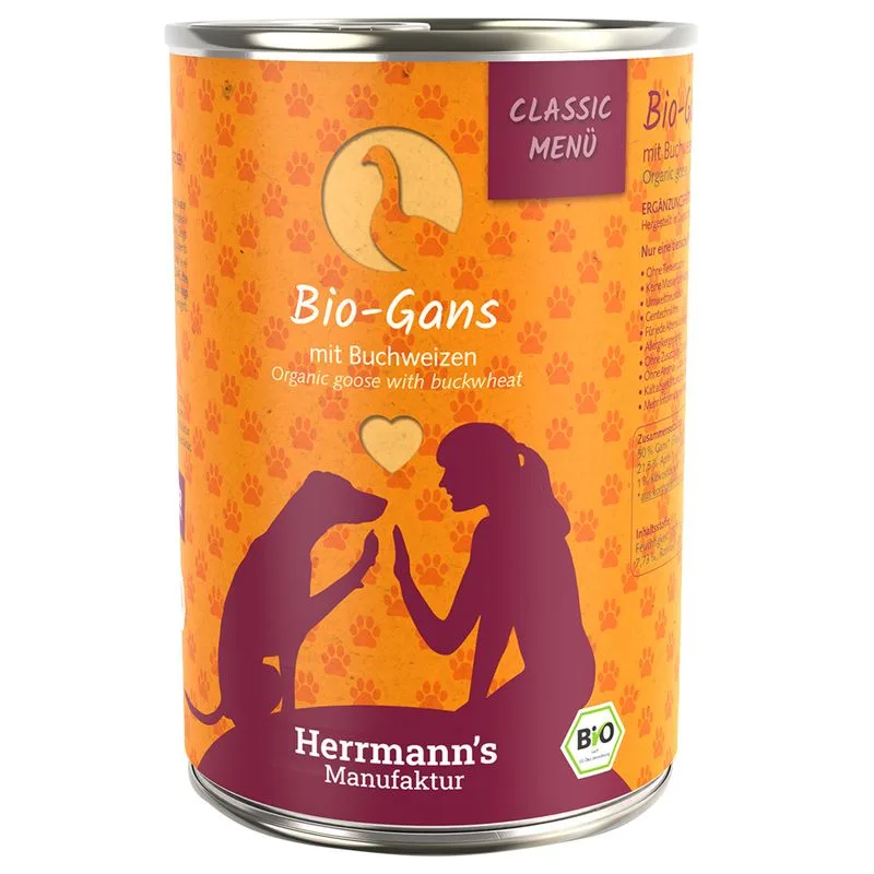 Herrmann's Menù Classic / Bio-Menù 6 x 400 g (Oca bio con Grano saraceno bio)