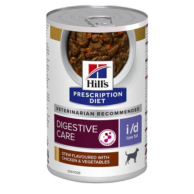 Hill's Prescription Diet i/d Digestive Care Low Fat Spezzatino Pollo per cane (Set %: 48 x 354 g)