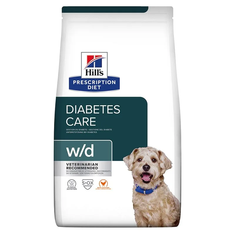 Hill's Prescription Diet w/d Diabetes Care con Pollo per cani (Set %: 2 x 4 kg)