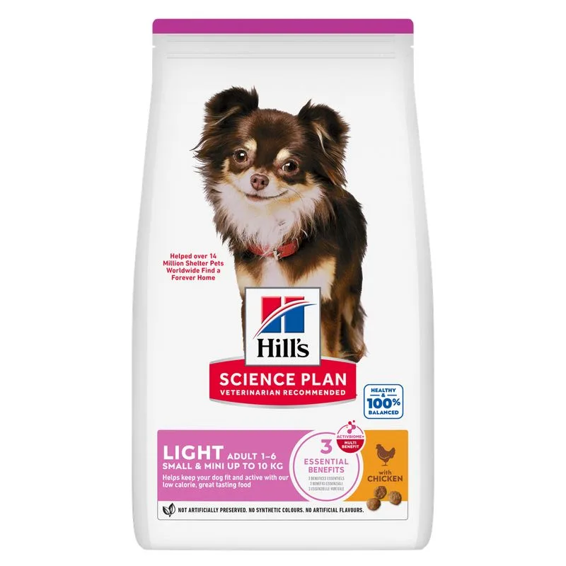 Hill's Science Plan Adult 1-6 Light Small & Mini con Pollo (Set %: 2 x 1,5 kg)