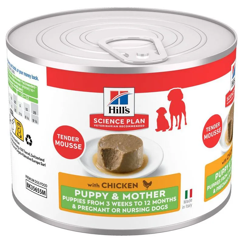 Hill's Science Plan Puppy & Mother Tender Mousse con Pollo (Set %: 24 x 200 g)