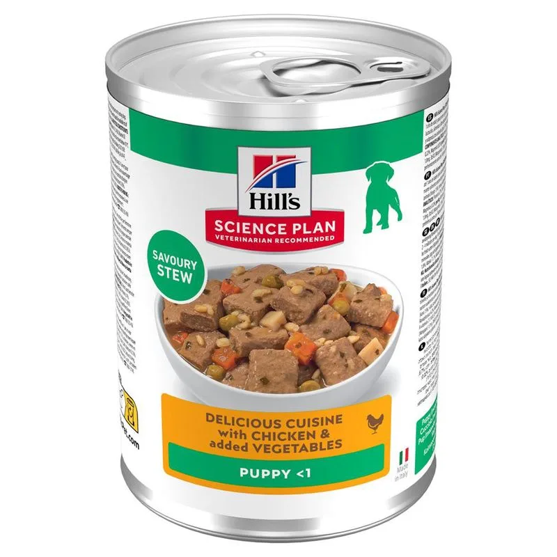 Hill's Science Plan Puppy Stew con Pollo e Verdure aggiunte (Set %: 48 x 363 g)