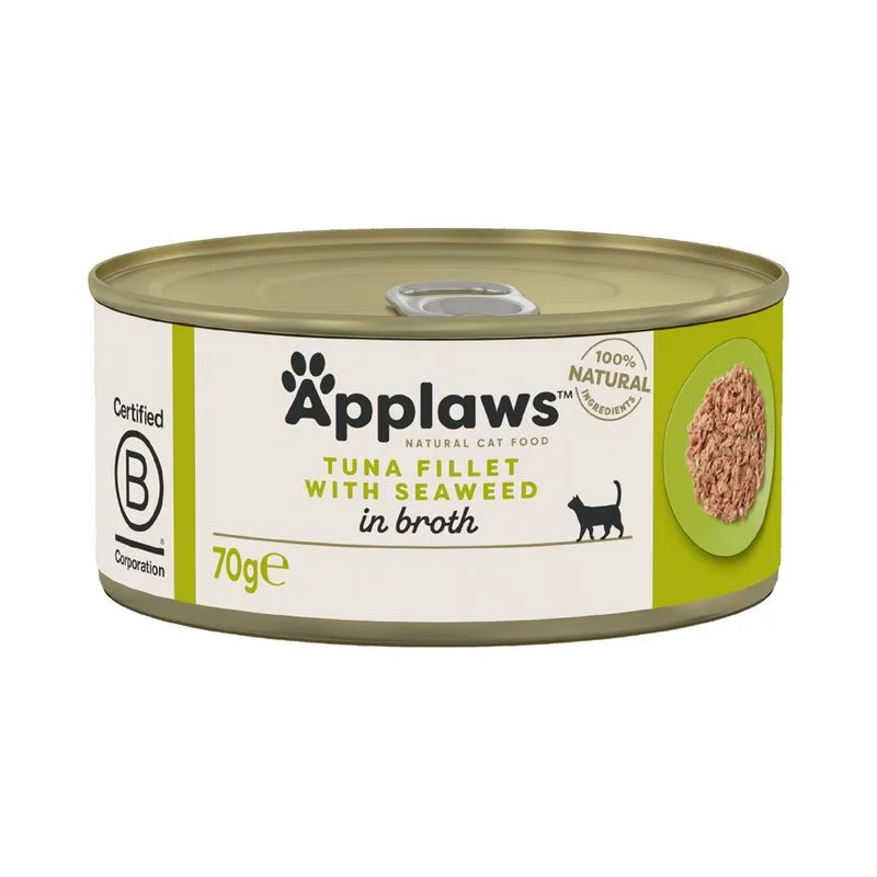 Applaws in Brodo 12 x 70 g (Filetto di Tonno con Alga Marina)